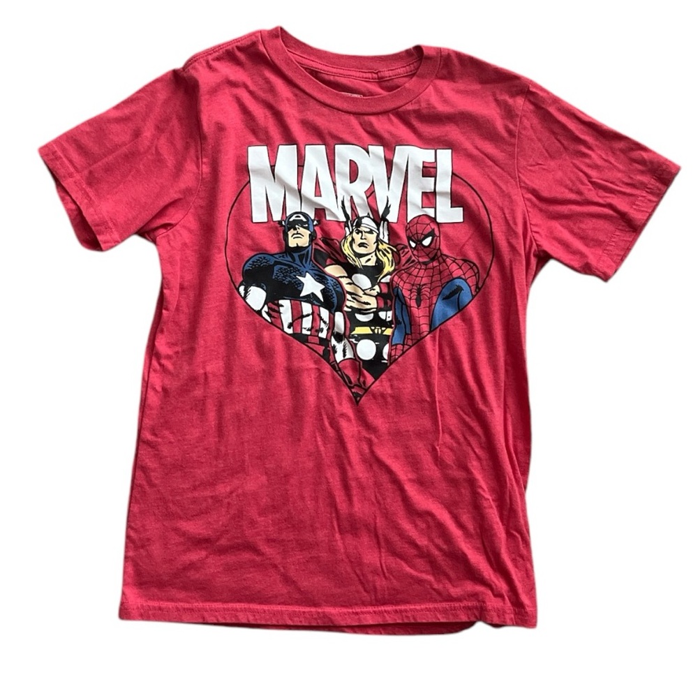 Marvel Comics Red Valentines Day Shirt Size Large VGUC